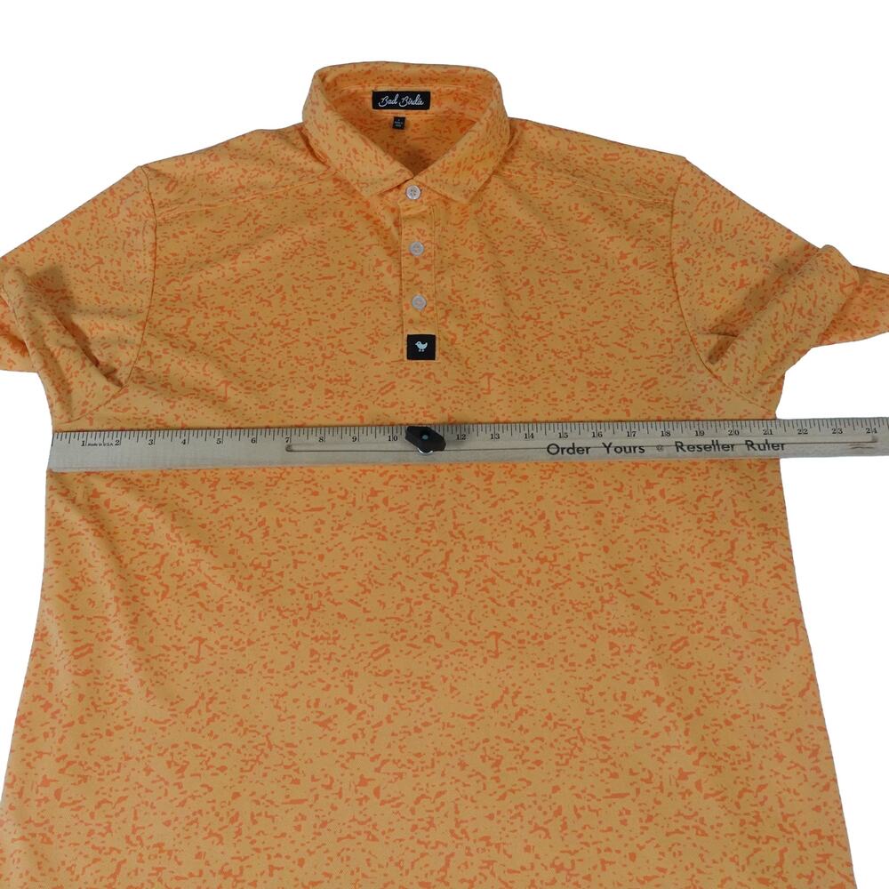 Bad Birdie Performance Camo Orange Golf Polo Shirt Men's Large - Picture 4 of 7